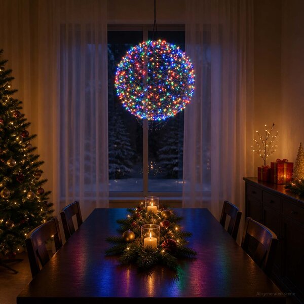 Karácsonyi csúcsdísz világítás 750 LED Többszínű