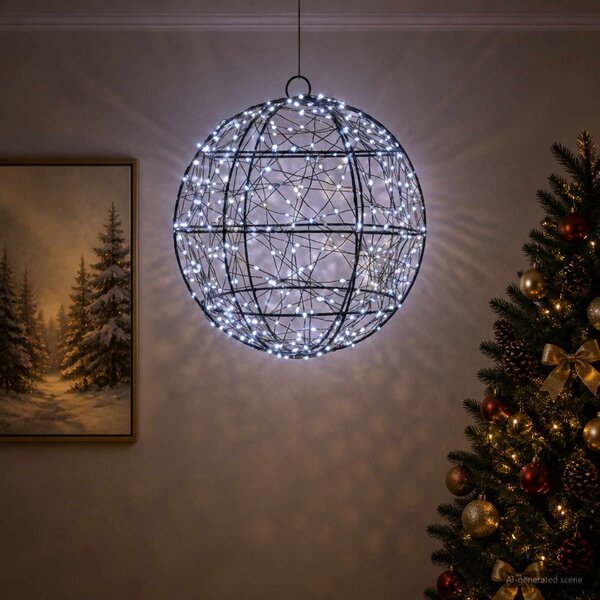 Karácsonyi csúcsdísz világítás 300 LED Hideg fehér