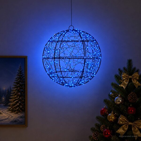 Karácsonyi csúcsdísz világítás 300 LED Kék Átmérő 30 x 32 cm