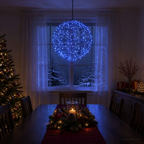 Karácsonyi csúcsdísz világítás 300 LED Kék Átmérő 30 x 32 cm