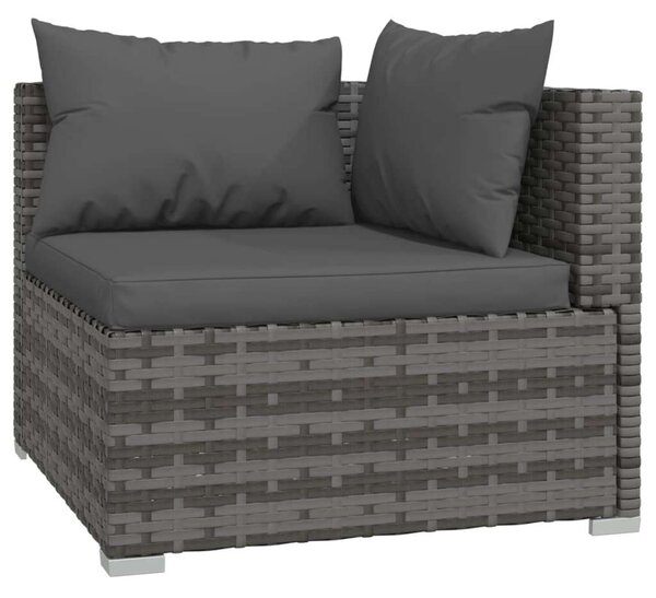 VidaXL Polyrattan Kerti Ülőgarnitúra - 5 részes - Szürke