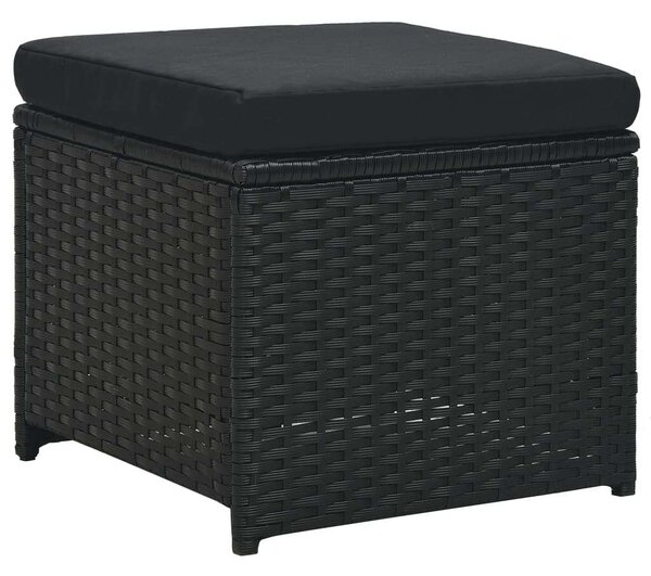 VidaXL Polyrattan Kerti Bútorszett - 6 részes - Fekete