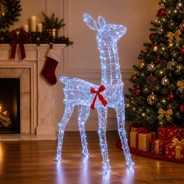 3D karácsonyi rénszarvas LOVIISA 110 LED Kék 70 x 26 x 100 cm