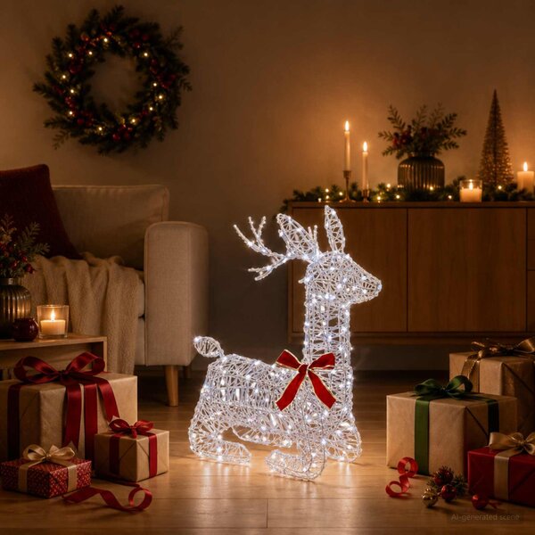 3D karácsonyi rénszarvas LOVIISA 140 LED Hideg fehér