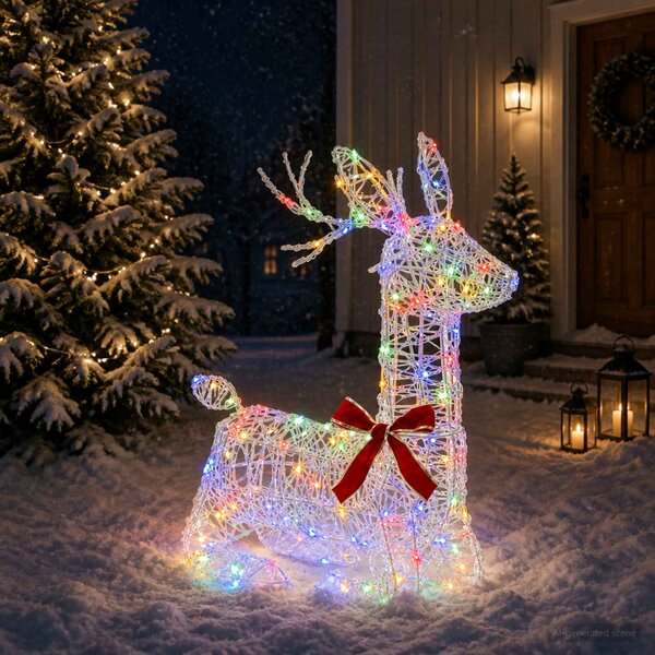 3D karácsonyi rénszarvas LOVIISA 140 LED Többszínű