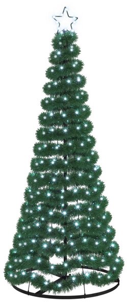 LED-es csillámos műfenyő talppal EKENAS 180 cm 220 LED