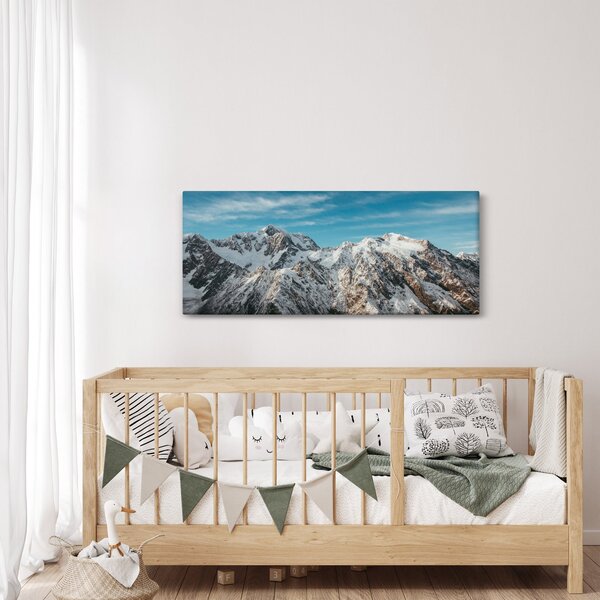 Havas csúcsok képe, Fiordland (120x50 cm)
