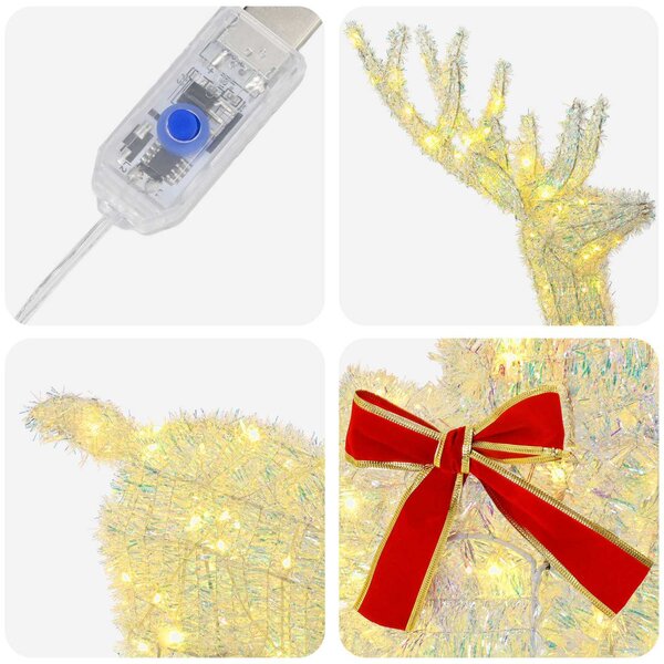 3D karácsonyi rénszarvas LOVIISA 140 LED Meleg fehér