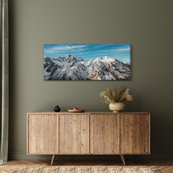 Havas csúcsok képe, Fiordland (120x50 cm)