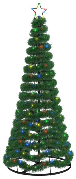 LED-es csillámos műfenyő talppal EKENAS 180 cm 220 LED