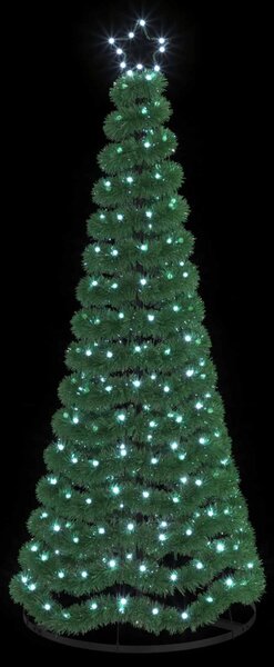 LED-es csillámos műfenyő talppal EKENAS 180 cm 220 LED