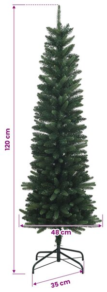Artificial Slim Christmas Tree 120 cm PE és PVC Zöld