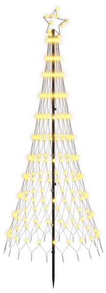 LED Karácsonyi Fenyő 180 cm 230 LED Meleg fehér Vas Fekete