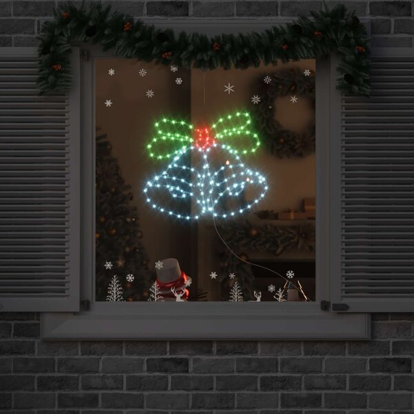 Karácsonyi Harang 144 LED Sokszínű 57 x 47,5 cm PVC
