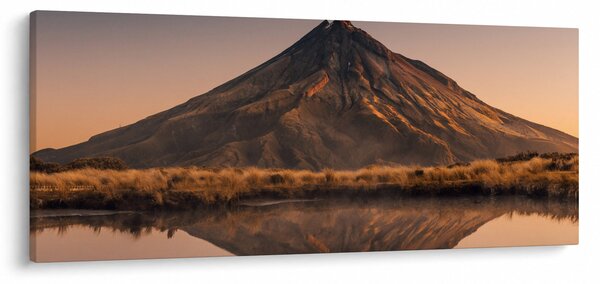A Mount Taranaki visszaverődése, Új-Zéland (120x50 cm)