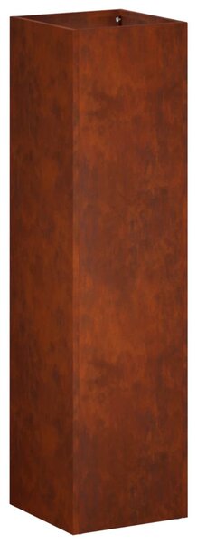 Kerti cserép 2 db Rozsdás 20 x 20 x 75 cm Időjárásálló Acél