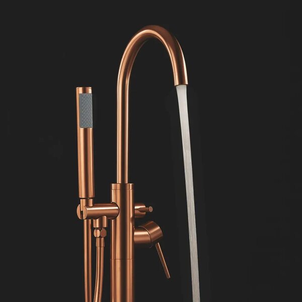 Szabadon álló padló csaptelep Rea Lungo brush copper