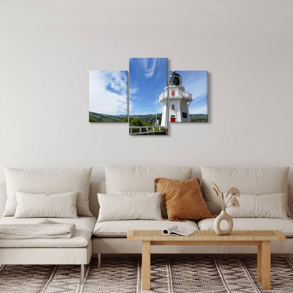 Az Akaroa világítótorony képe, Új-Zéland (90x60 cm)