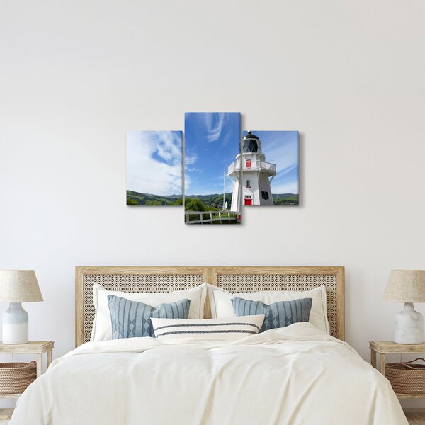 Az Akaroa világítótorony képe, Új-Zéland (90x60 cm)