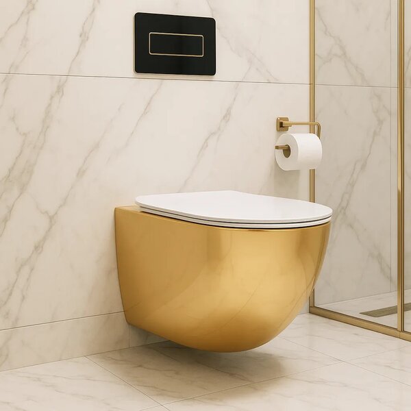 WC csésze Rea Carlo Mini Tornado NF WHITE GOLD