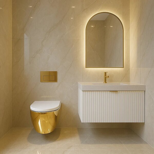 WC csésze Rea Carlo Mini Tornado NF WHITE GOLD