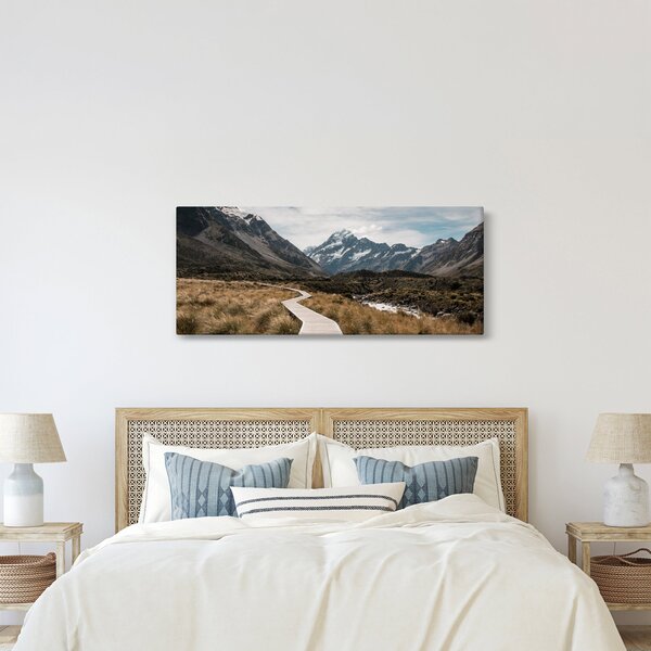 Kép - Sétány a hegységben Mt. Cook (120x50 cm)
