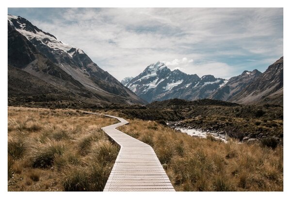 Kép - Sétány a hegységben Mt. Cook (90x60 cm)
