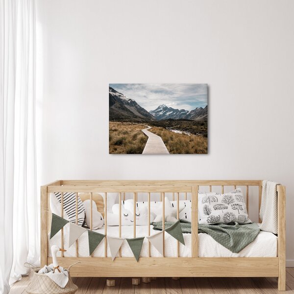 Kép - Sétány a hegységben Mt. Cook (70x50 cm)