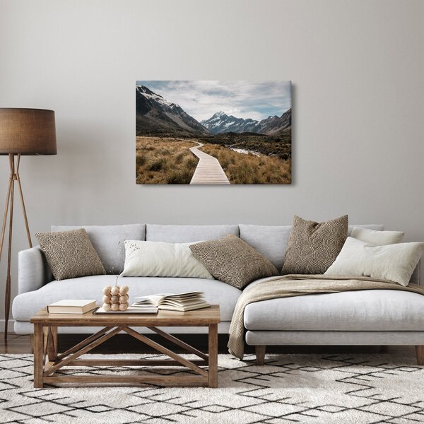 Kép - Sétány a hegységben Mt. Cook (90x60 cm)