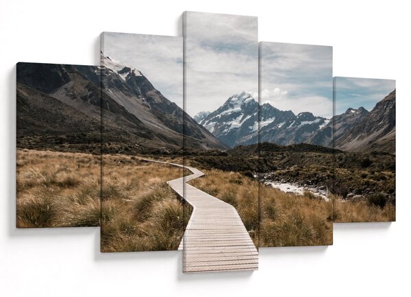 Kép - Sétány a hegységben Mt. Cook (150x105 cm)