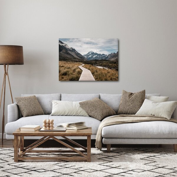 Kép - Sétány a hegységben Mt. Cook (70x50 cm)