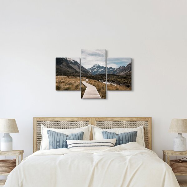 Kép - Sétány a hegységben Mt. Cook (90x60 cm)