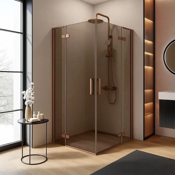 Zuhanykabin REA Hugo Double 80x100 Copper Brush