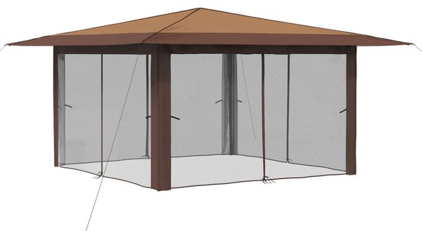 Pavilon 4 Oldalfallal 4 x 4 m Beige és barna