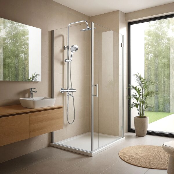 Termosztátos zuhanyszett Lungo Diamond chrome