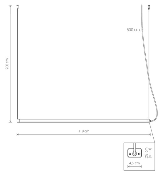 Cameleon H LED beépített LED-es függeszték