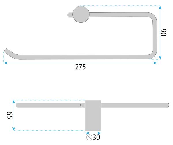 Fürdőszoba fogas 9710 Prism Brush Copper