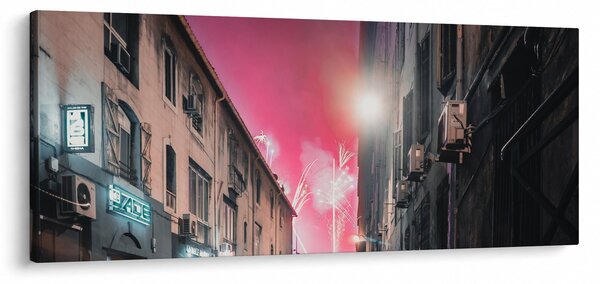 Tűzijáték Marseille-ben (120x50 cm)
