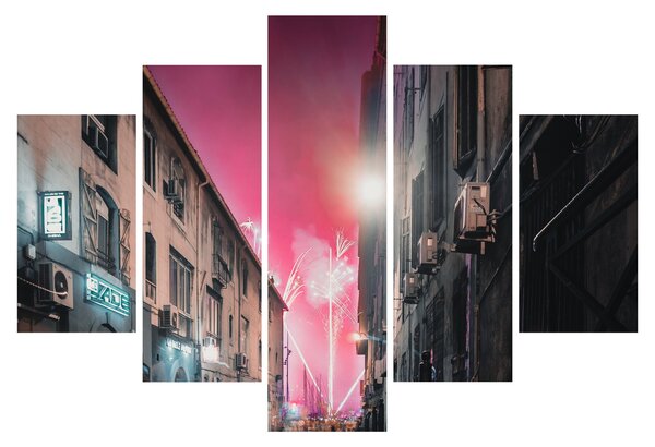 Tűzijáték Marseille-ben (150x105 cm)
