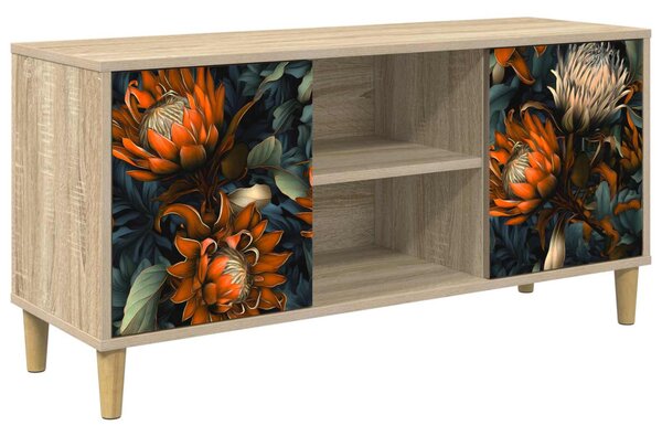 TV szekrény LOCHEM 102 x 33 x 50 cm Sonoma Szerelt Fa