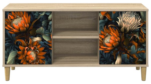 TV szekrény LOCHEM 102 x 33 x 50 cm Sonoma Szerelt Fa