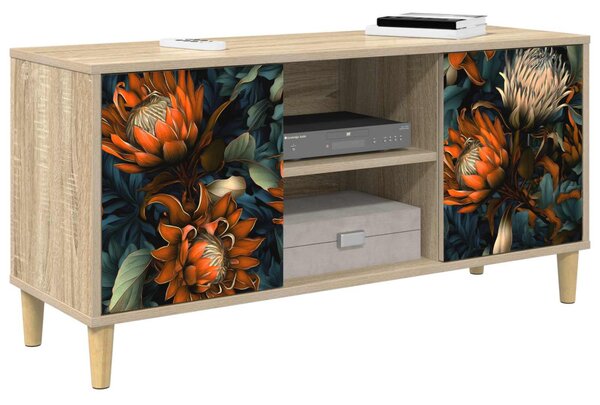 TV szekrény LOCHEM 102 x 33 x 50 cm Sonoma Szerelt Fa