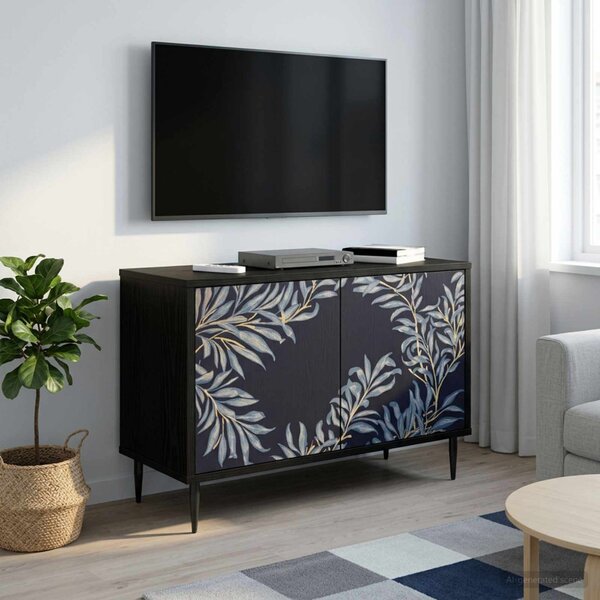 TV szekrény DOKKUM 69 x 33 x 50,5 cm Fekete Tölgy Szerelt Fa