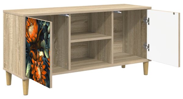 TV szekrény LOCHEM 102 x 33 x 50 cm Sonoma Szerelt Fa