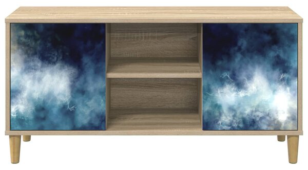 TV szekrény RAALTE 102 x 33 x 50 cm Sonoma Szerelt Fa