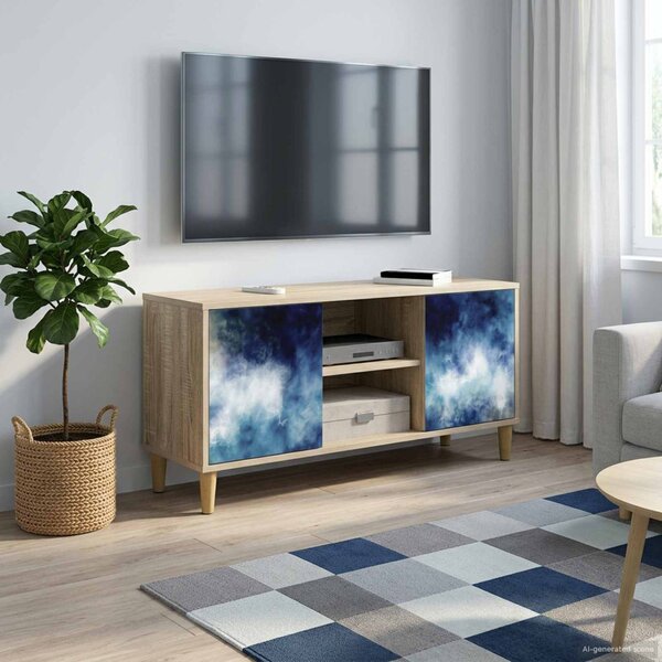 TV szekrény RAALTE 102 x 33 x 50 cm Sonoma Szerelt Fa