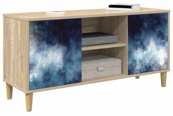 TV szekrény RAALTE 102 x 33 x 50 cm Sonoma Szerelt Fa