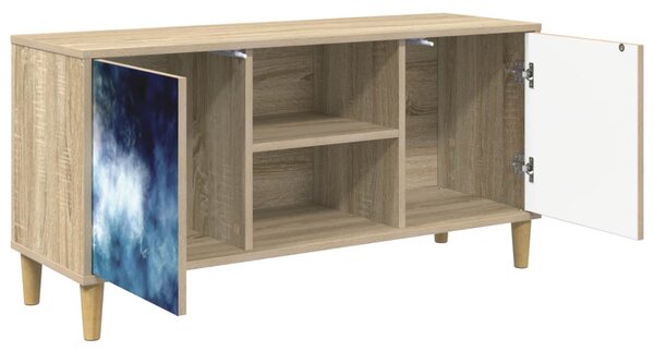 TV szekrény RAALTE 102 x 33 x 50 cm Sonoma Szerelt Fa