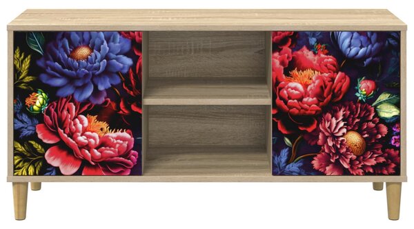 TV szekrény KIEL 102 x 33 x 50 cm Sonoma Szerelt Fa