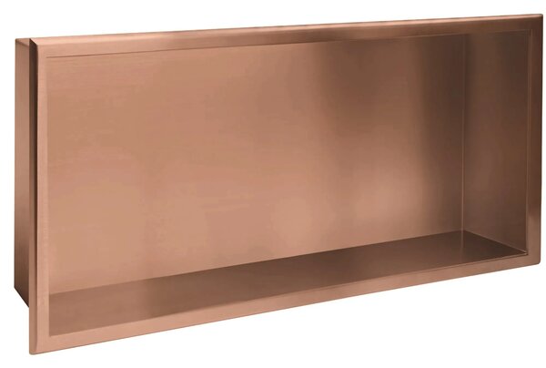 Süllyesztett fürdőszobai polc 30x60 brush copper